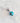 Charm oeil turc rond - argenté / bleu turquoise