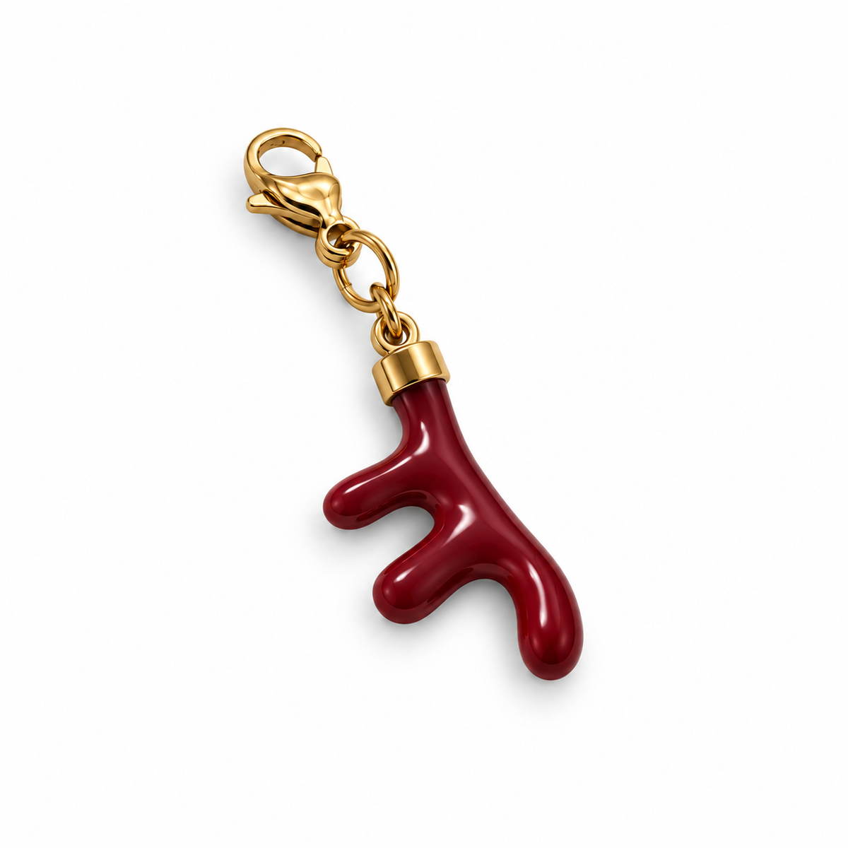 Charm Corail rouge foncé - doré