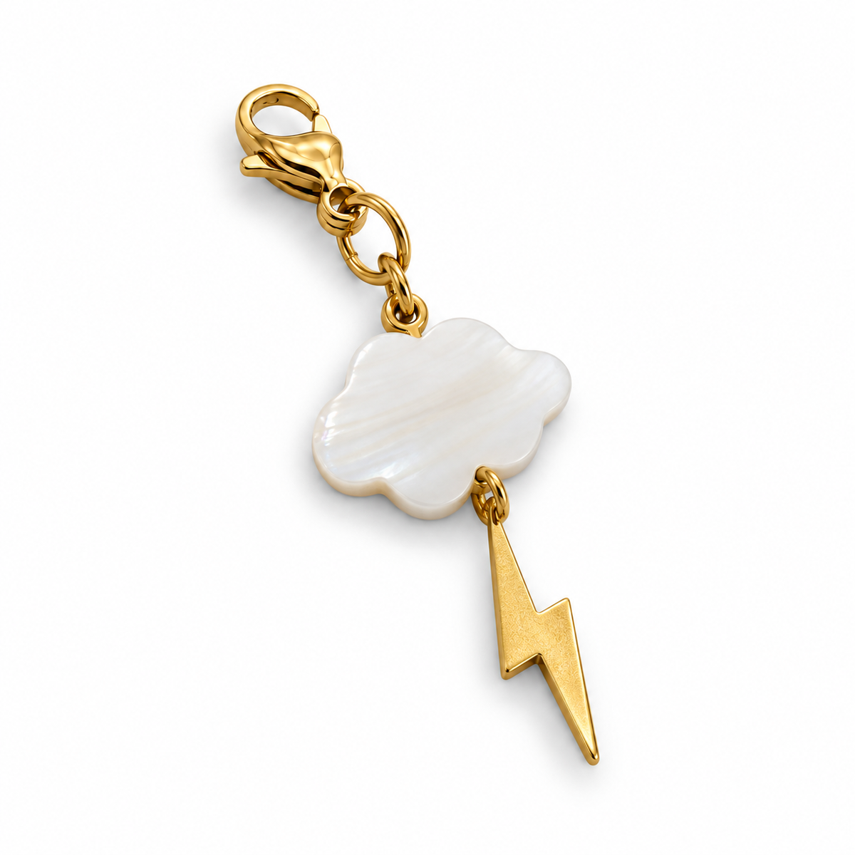 Charm Nuage éclair - doré