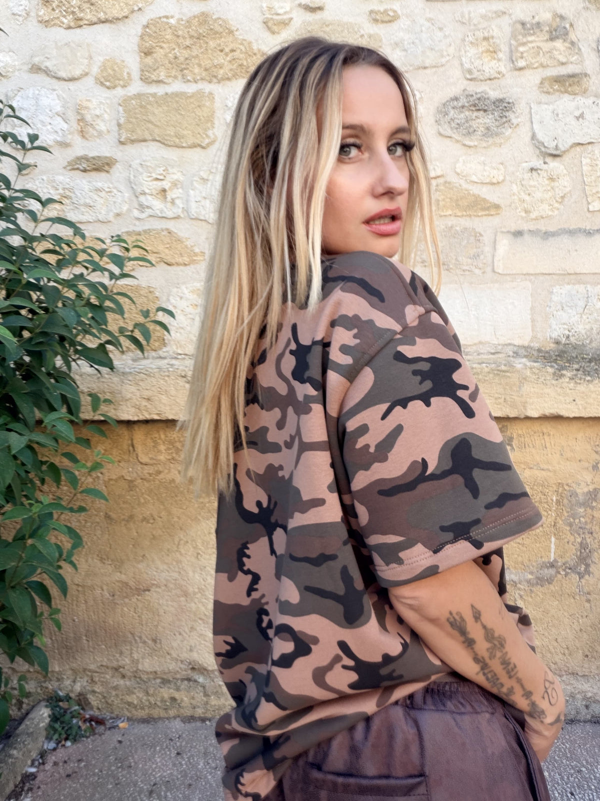 Sweat oversize camouflage