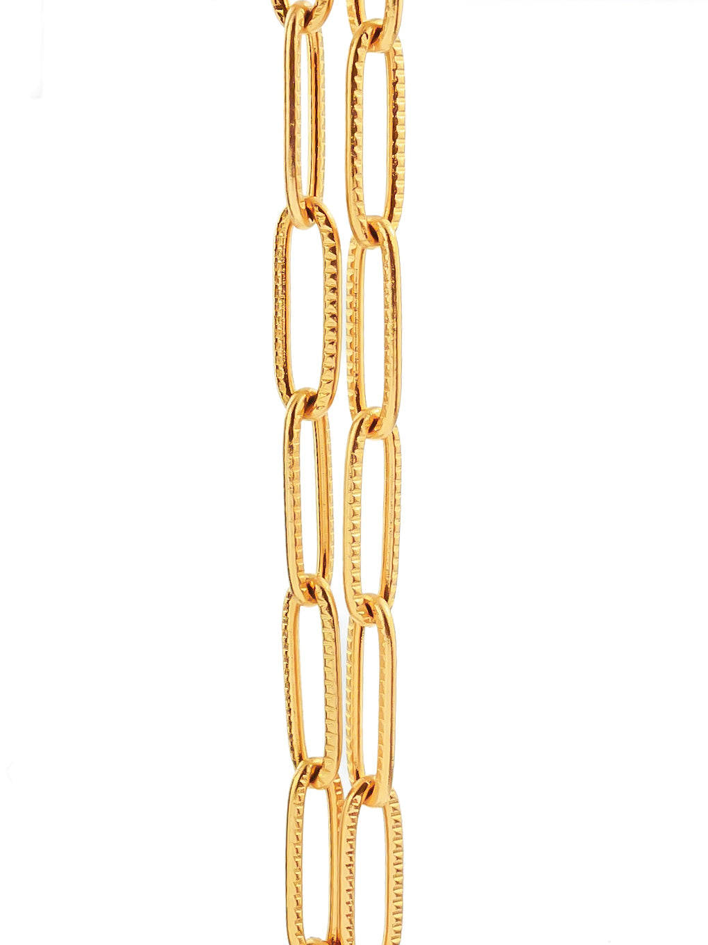 Collier maillons striés - doré