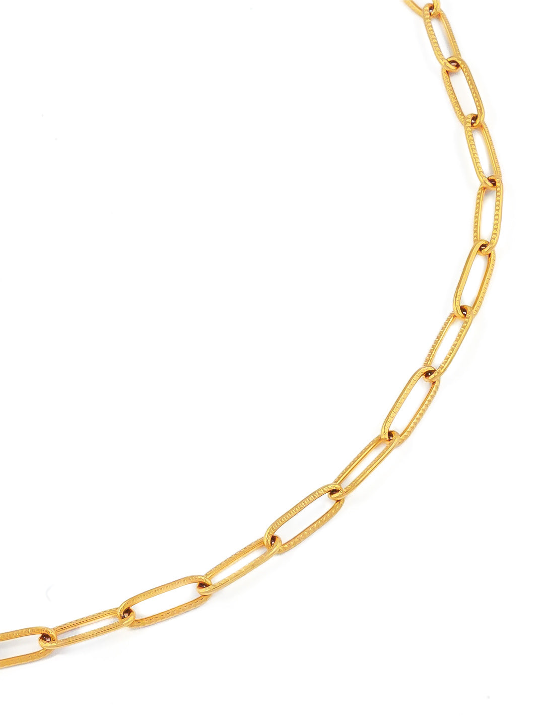 Collier maillons striés - doré