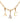 Collier "Toi & Moi" - zircons/doré