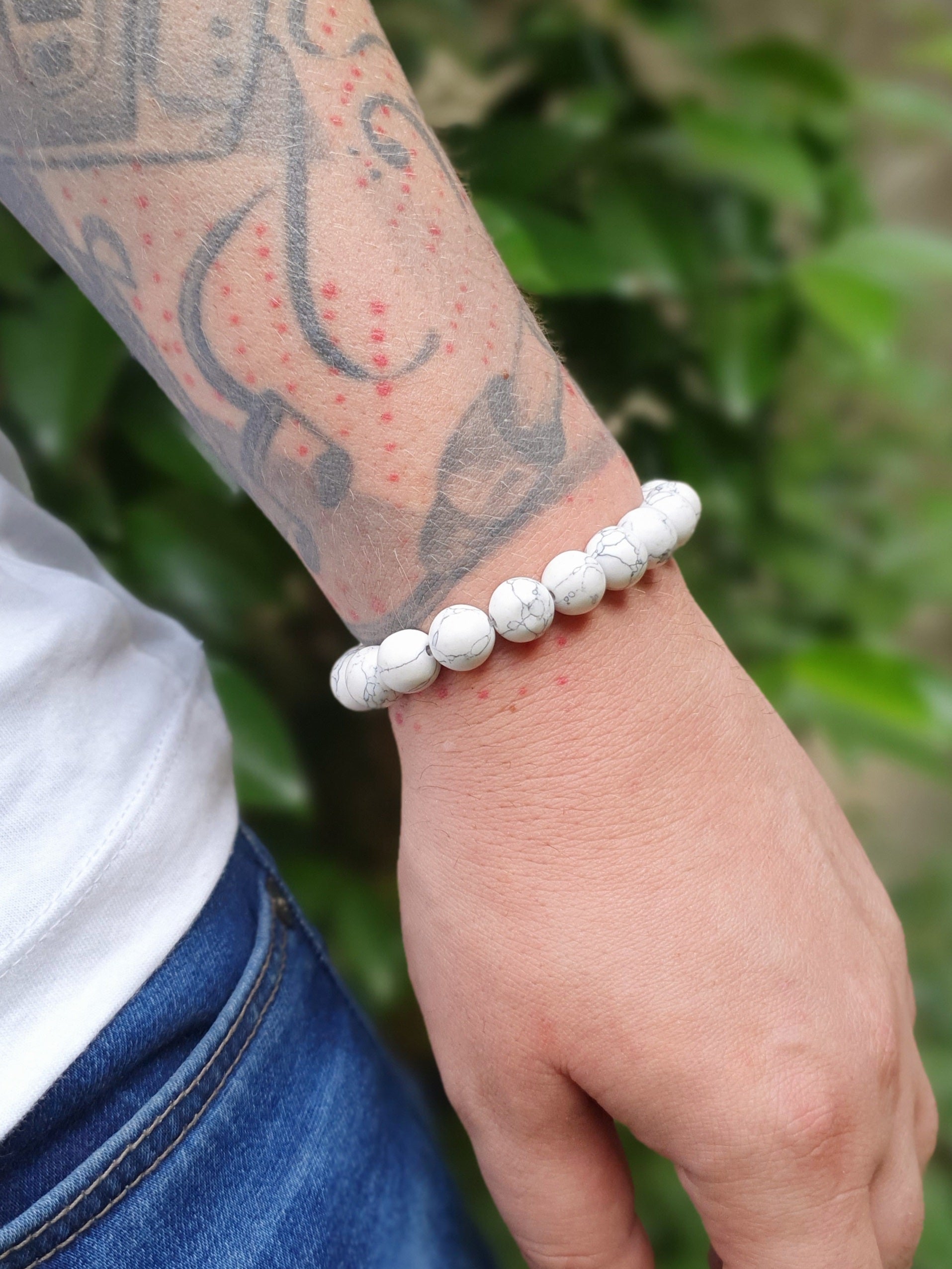 Bracelet de perles pour homme (en pierres naturelles)