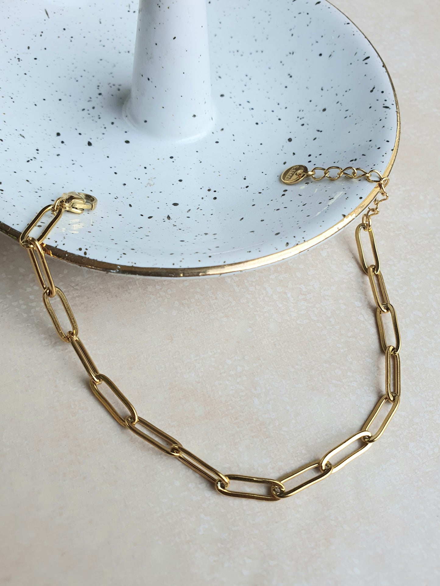 Bracelet maillons plats - doré