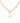 Collier initiale maillons striés - doré