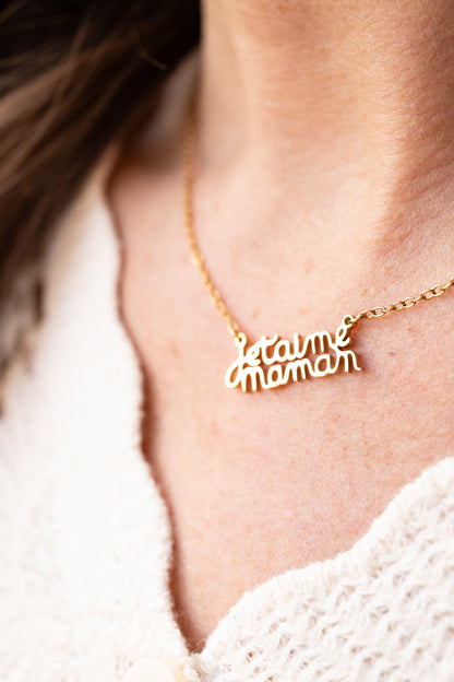 Collier je t'aime Maman