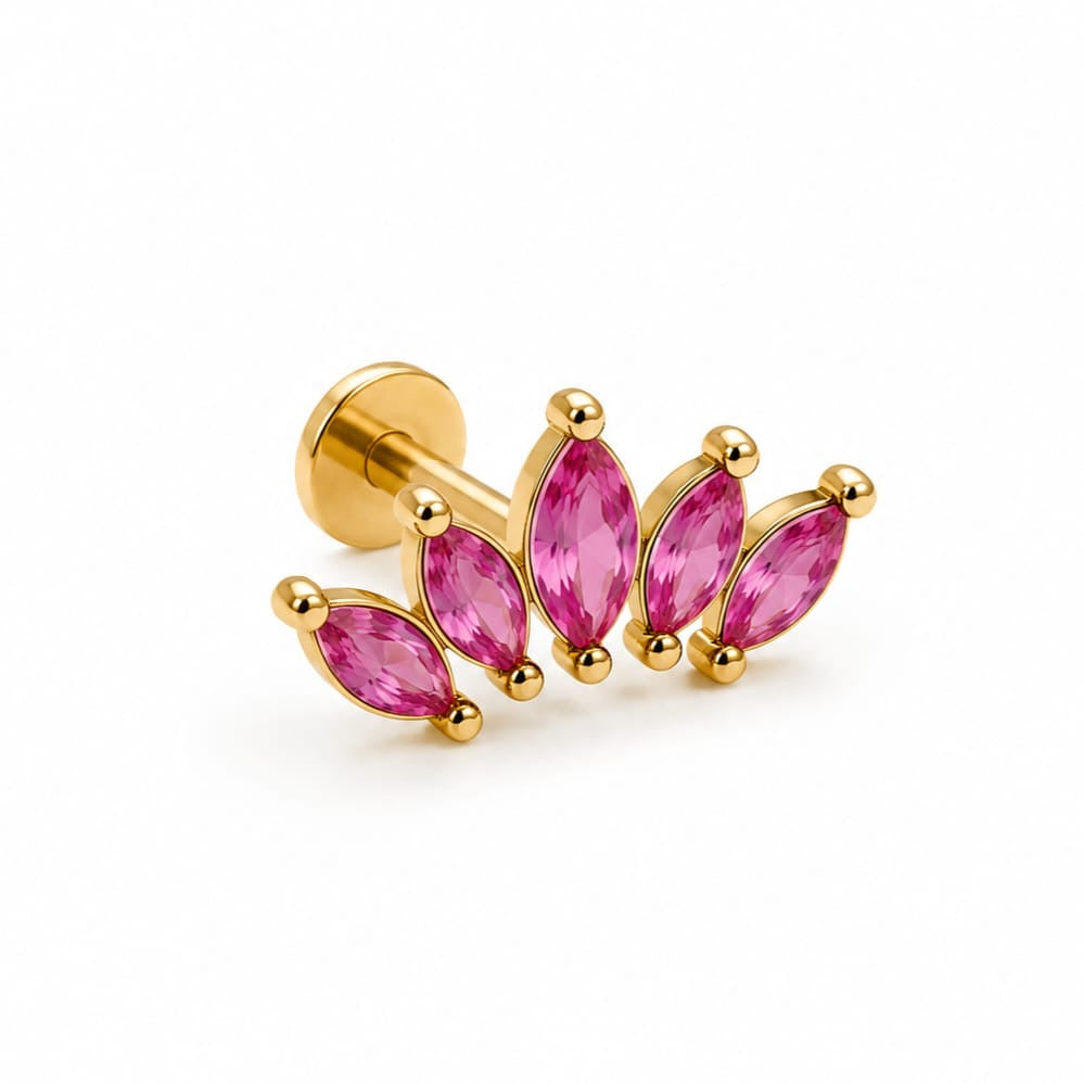 Piercing marquise - rose
