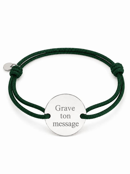 Bracelet cordon a graver - argenté | Coloris au choix