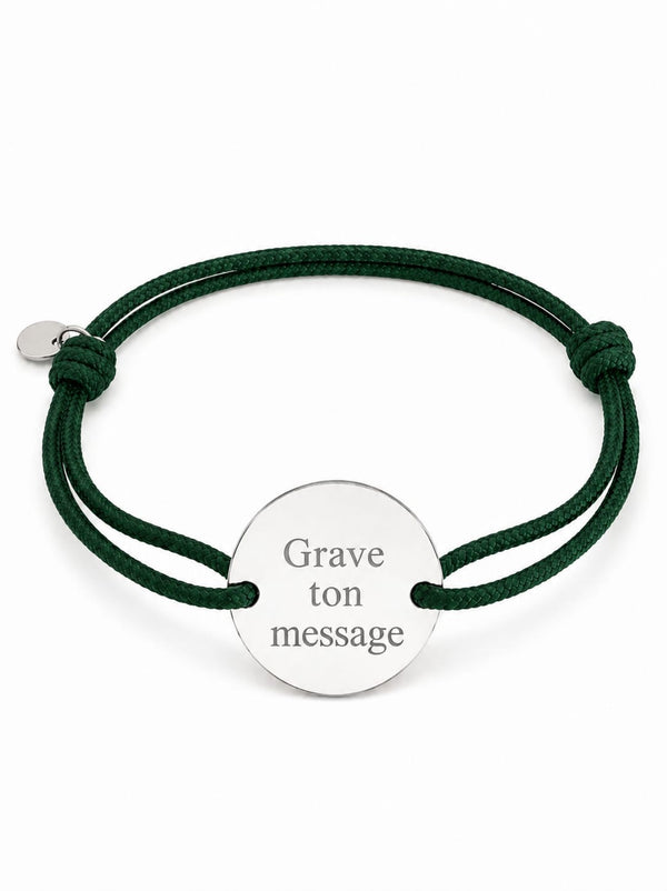 Bracelet cordon a graver - argenté