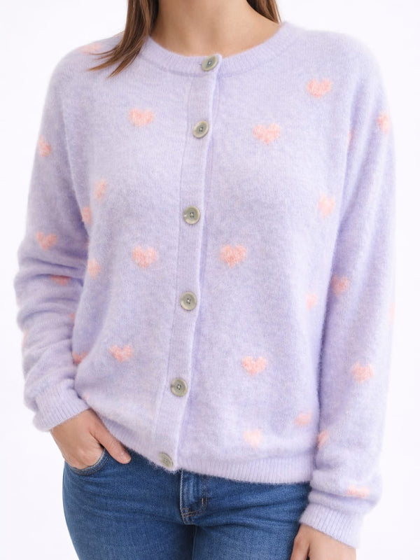 Gilet cœurs roses | Parme