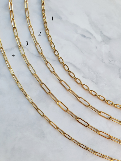 Collier prénom charms lettres strass - doré