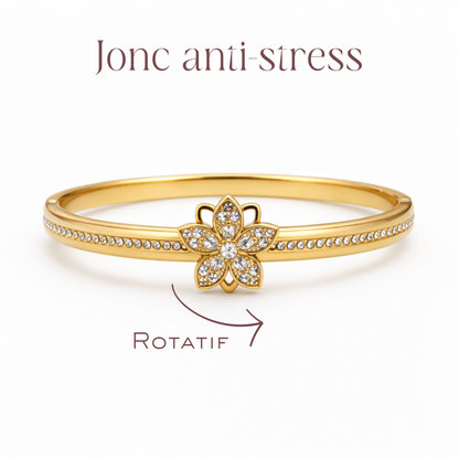 Jonc rotatif anti-stress CALMEA - doré