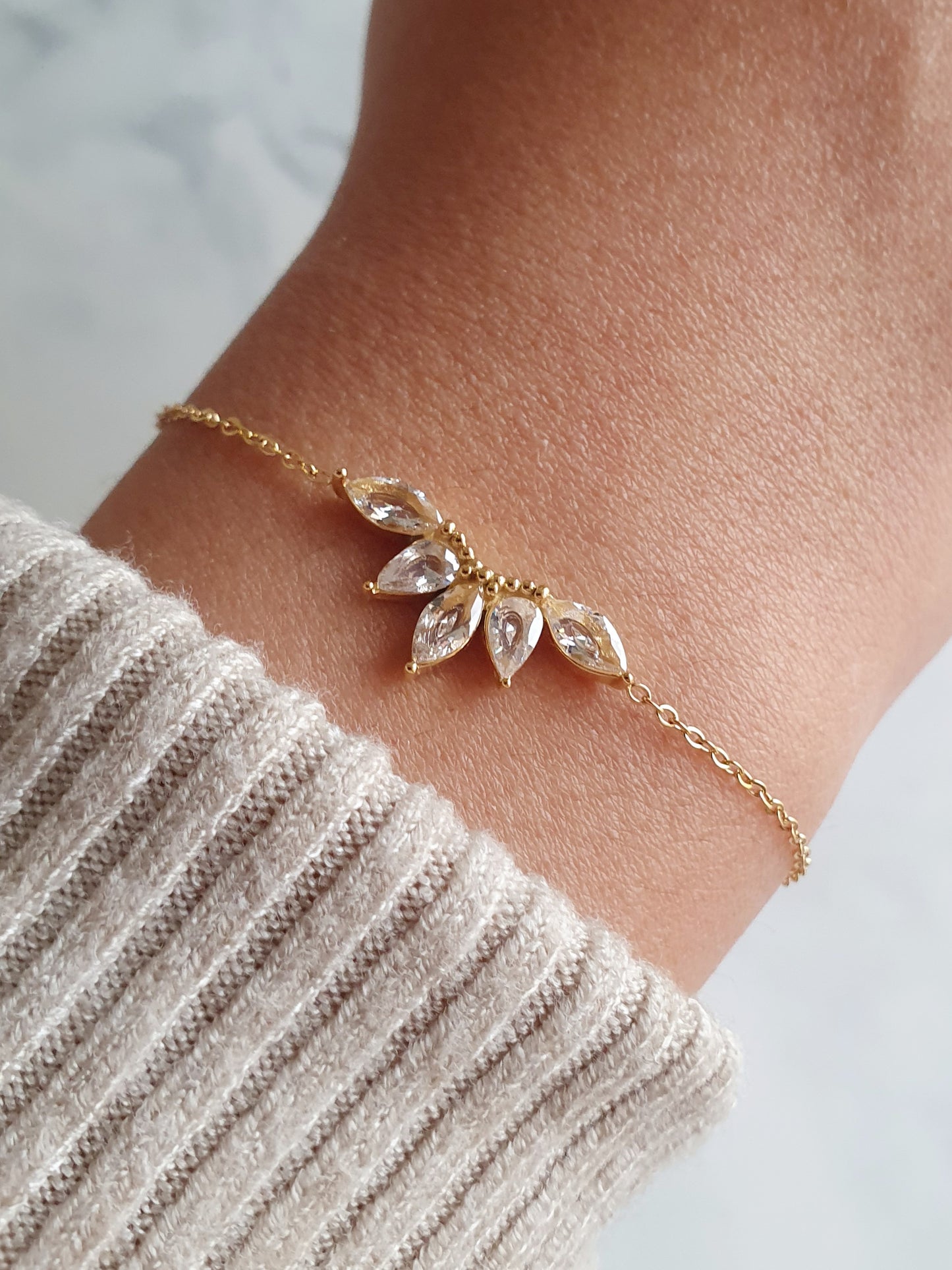 Bracelet nénuphar - doré