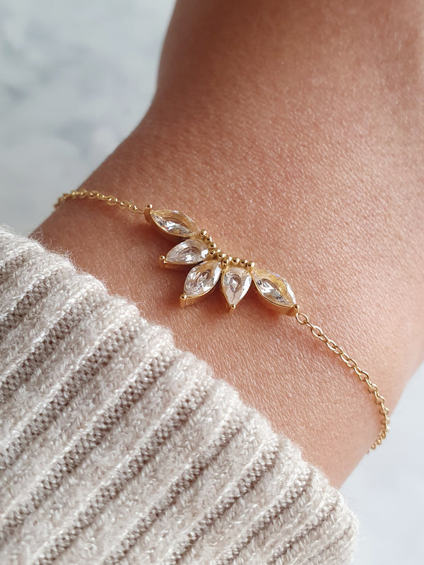 Bracelet nénuphar - doré