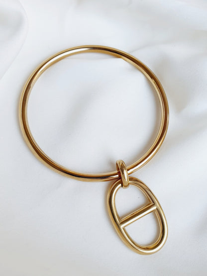 Bracelet jonc breloque AGATA Taille 2 - doré
