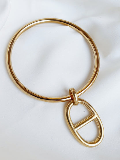 Bracelet jonc breloque AGATA Taille 2 - doré