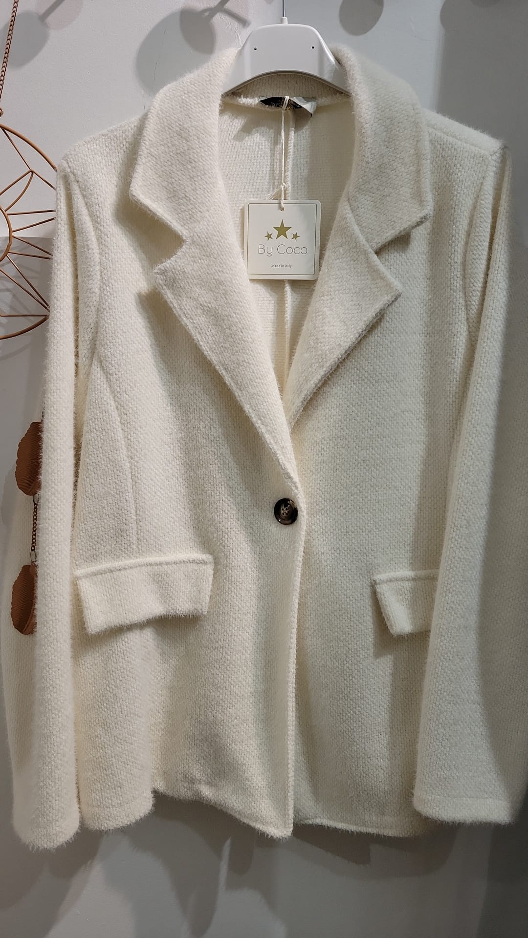 Veste texturée écru clair