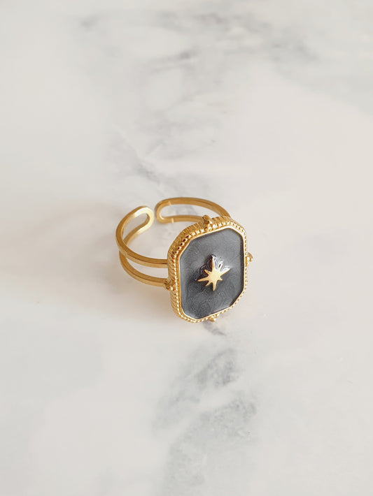 Bague DANAE - doré/noir