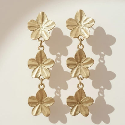 Boucles d’oreilles FLEURIS – doré