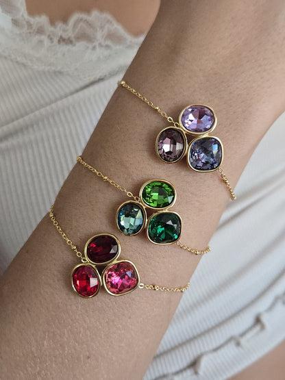 Bracelet 3 cristaux destockage