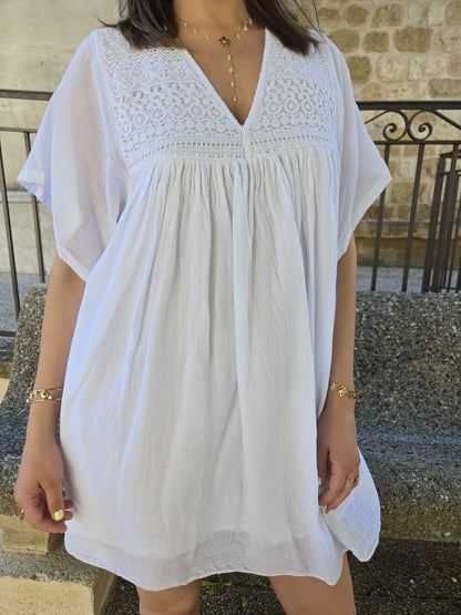 Robe cotton dentelle