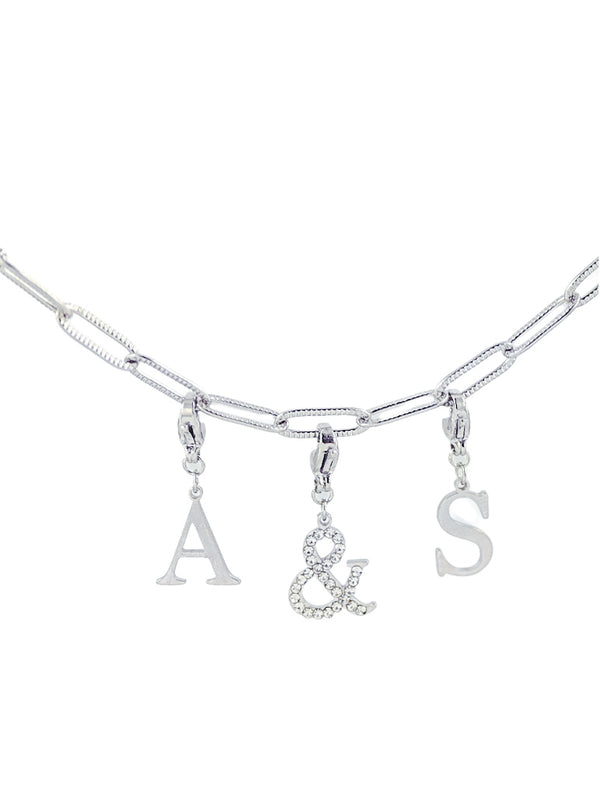 Collier "Toi & Moi" - zircons/argenté