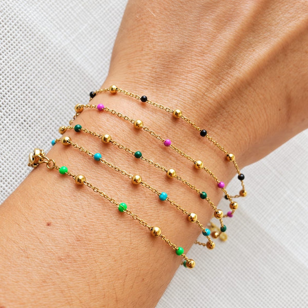 Bracelet déstockage petites perles de couleurs