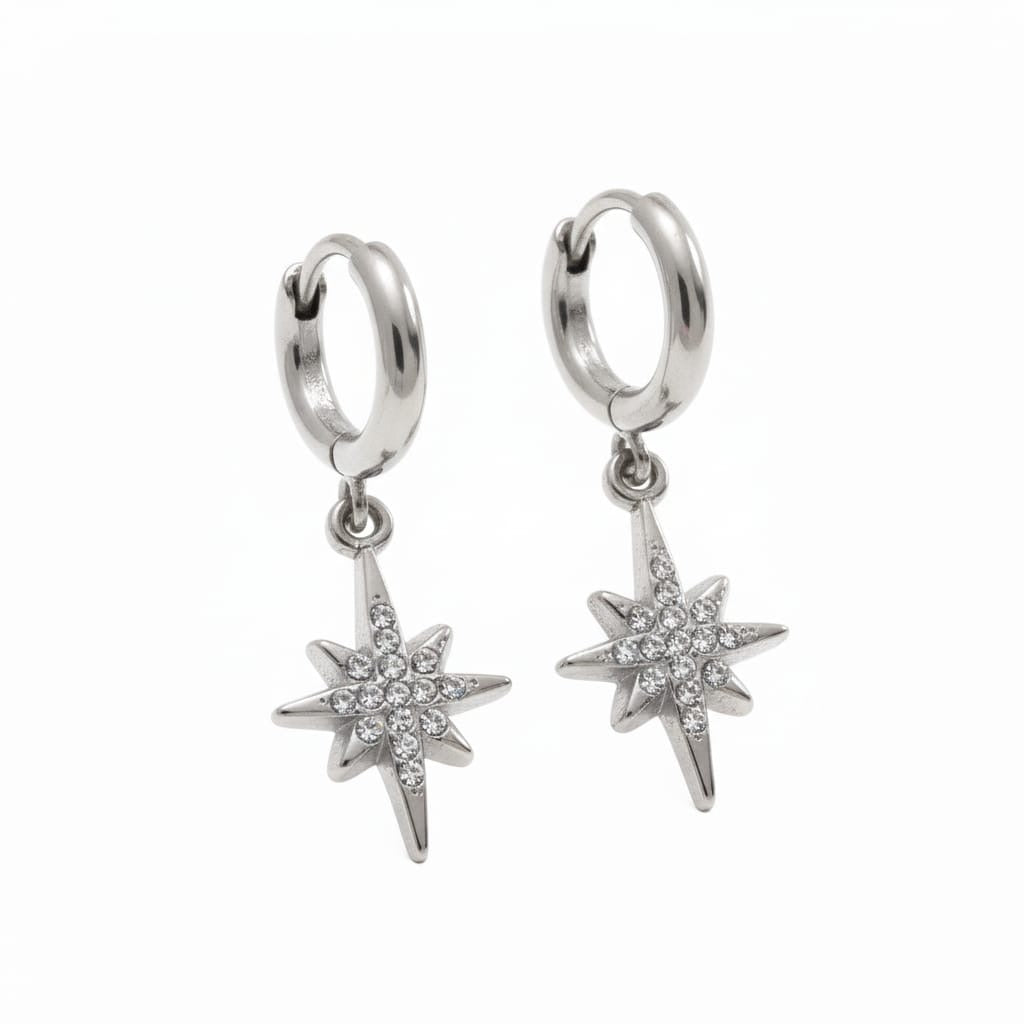 Boucles d’oreilles ÉTRIX – argenté
