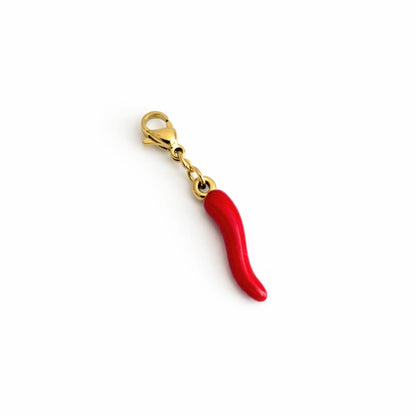 Charm piment rouge - doré