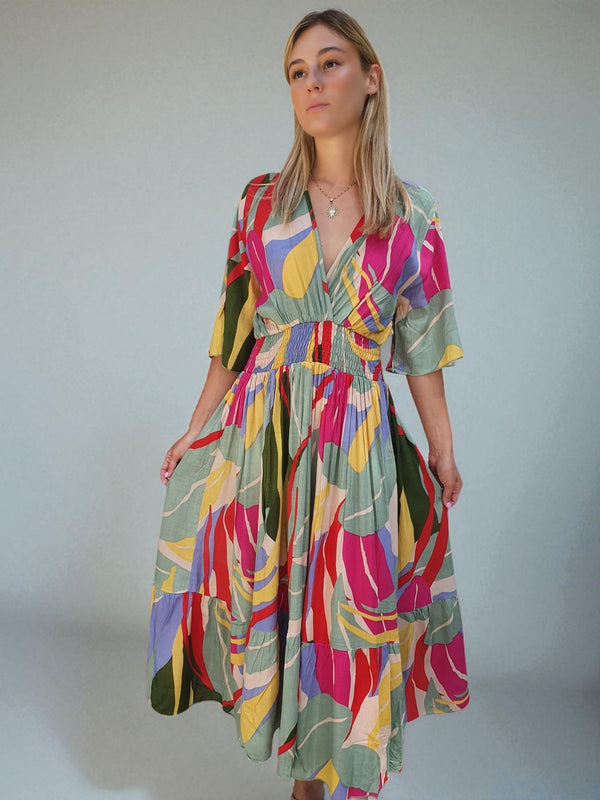Robe multicolore