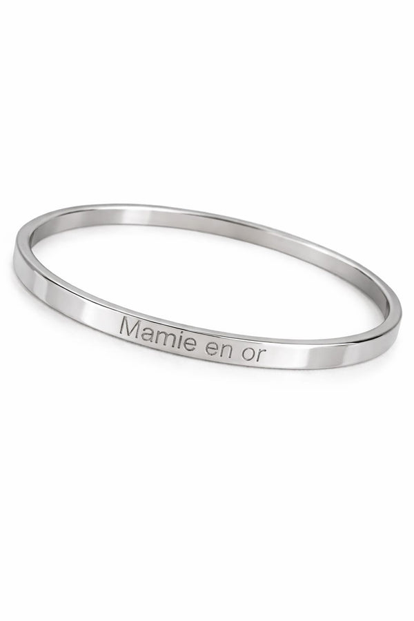 Jonc " Mamie en or " - argenté