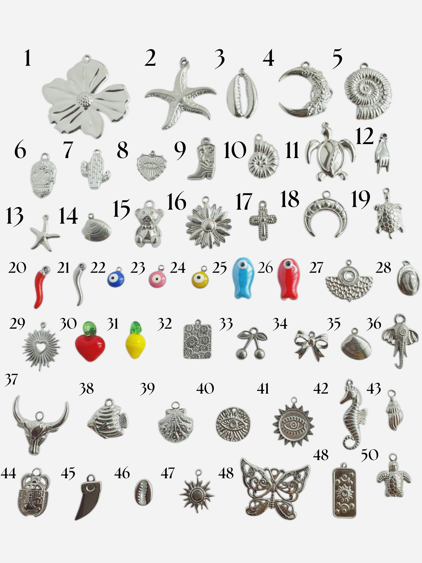 Bar à breloques argentées - Compose ton bijou personnalisé