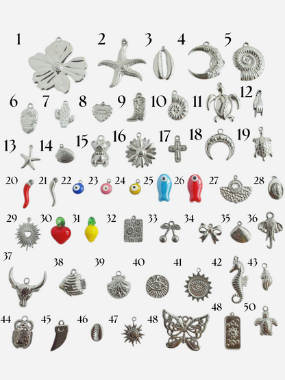 Bar à breloques argentées - Compose ton bijou personnalisé