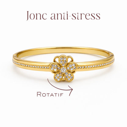 Jonc rotatif anti-stress APAISIA - doré
