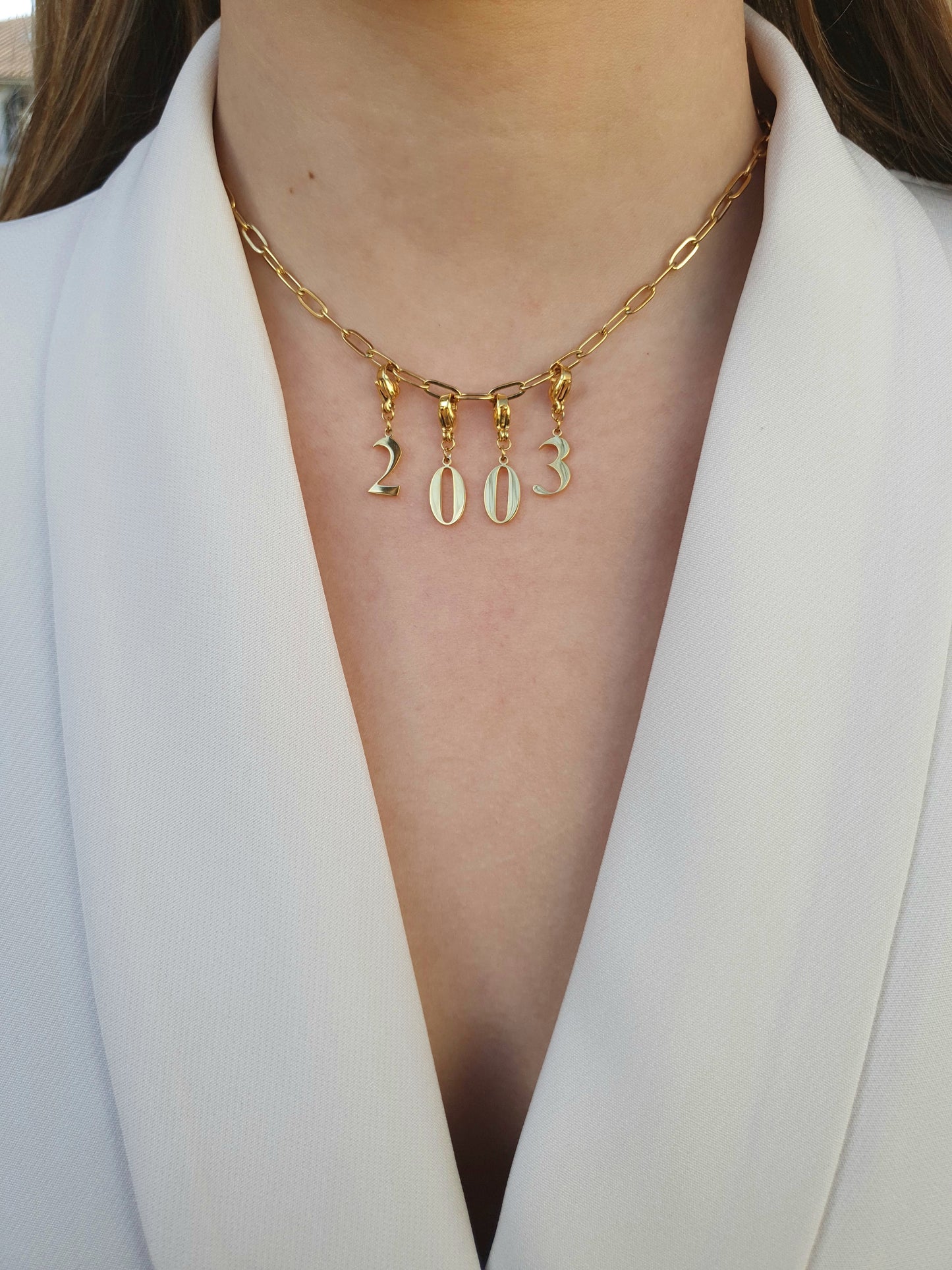 Collier "Année" - doré