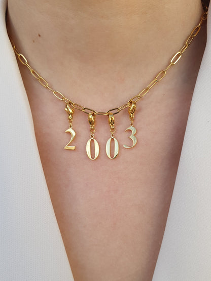 Collier "Année" - doré