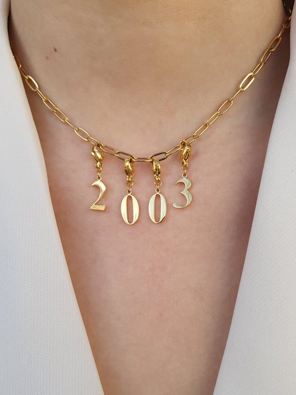 Collier "Année" - doré