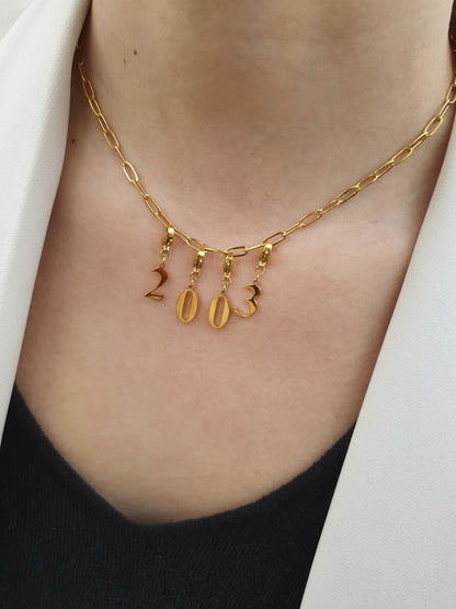 Collier "Année" - doré