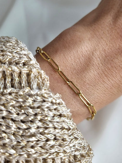 Bracelet petits maillons - doré