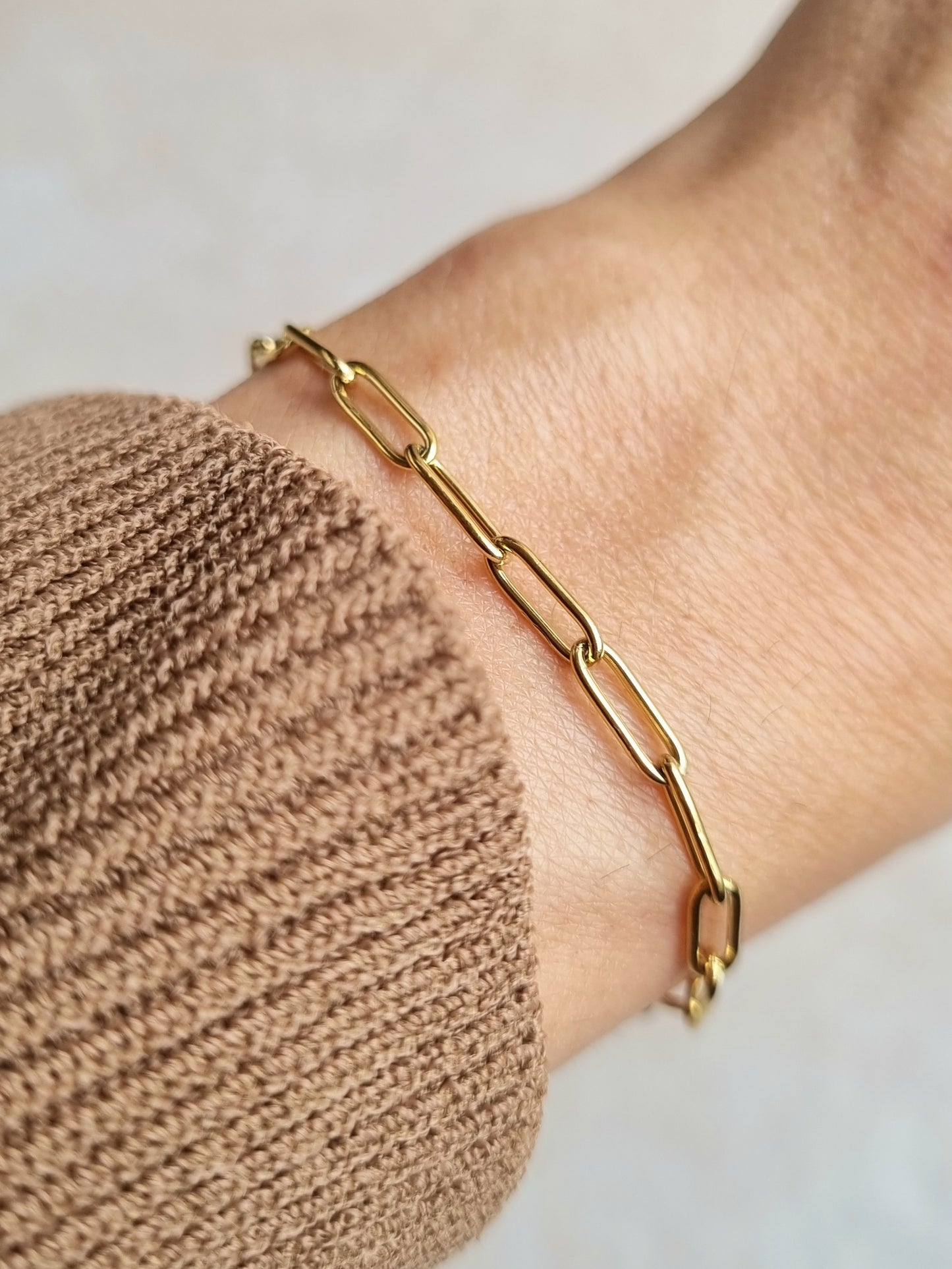 Bracelet petits maillons - doré