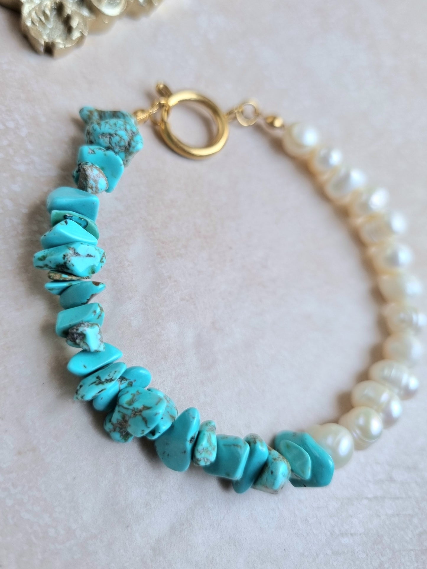 Bracelet MINDY | pierre turquoise - doré