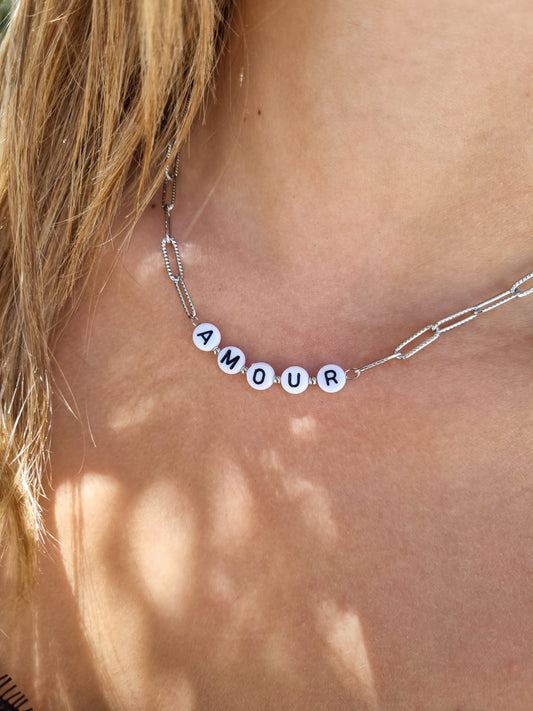 Collier AMOUR - argenté