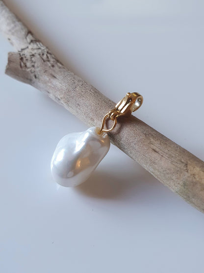 Charm perle nacrée - doré