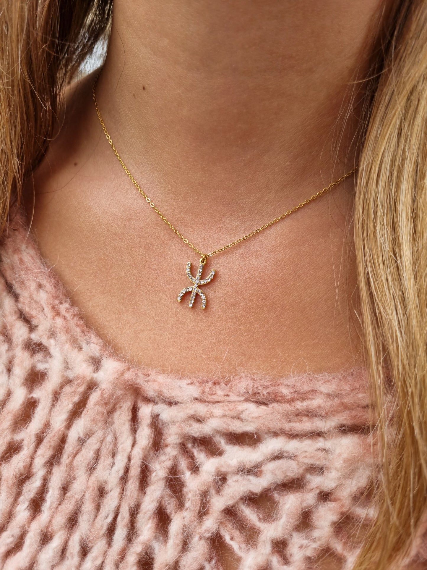Collier Berbère Amazigh strass - coloris au choix
