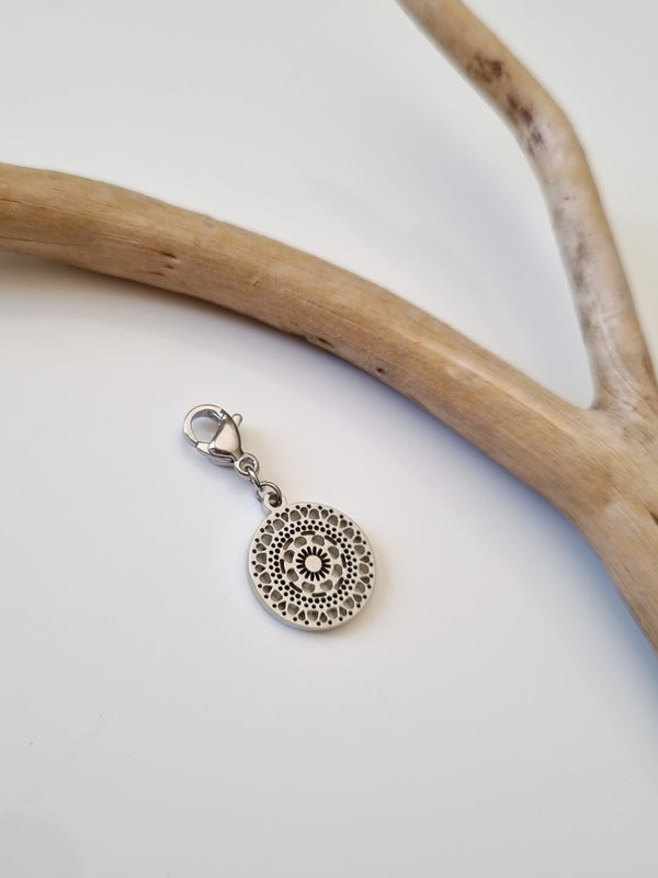 Charm mandala - argenté