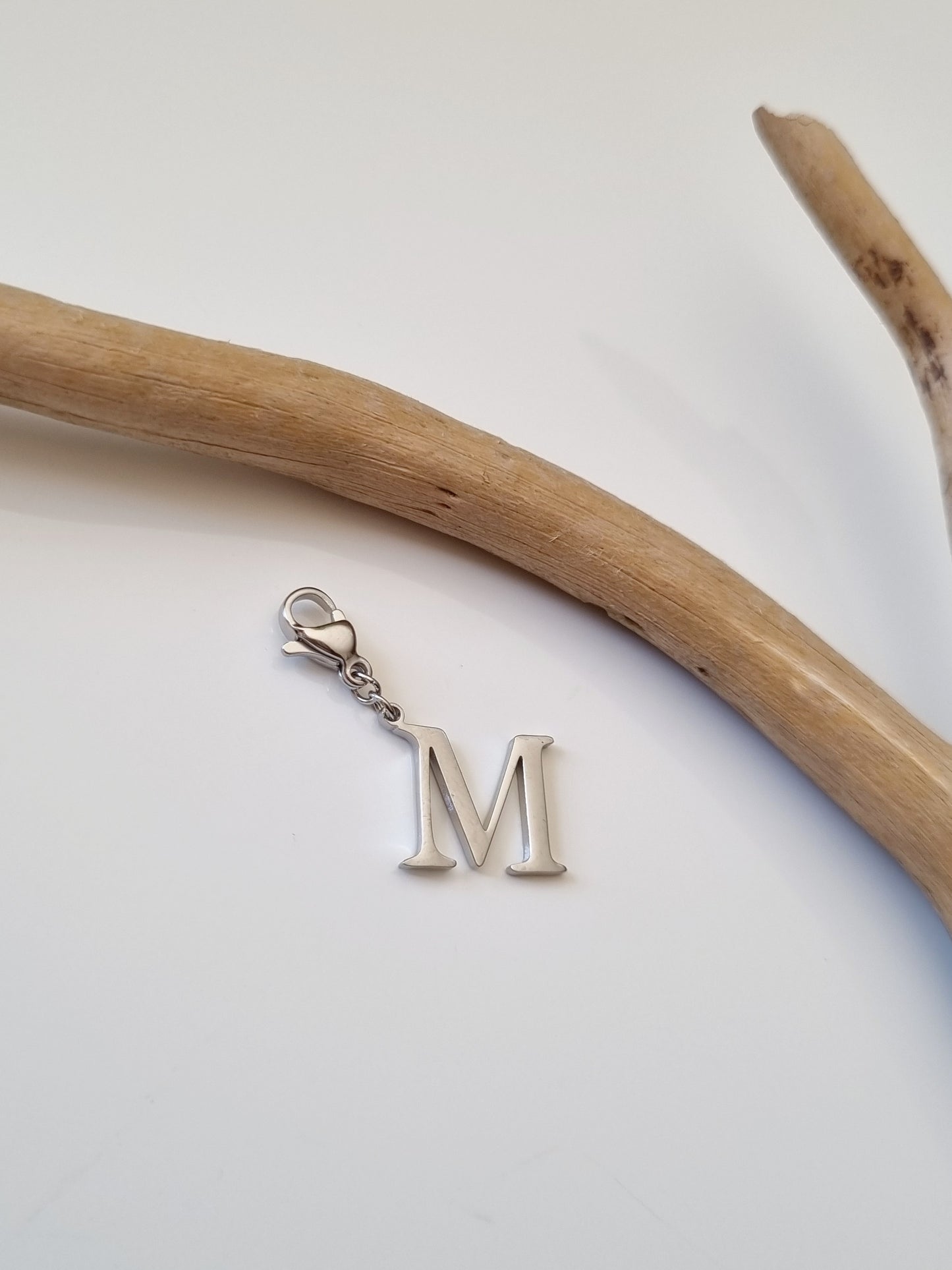 Charms lettres initiales - argenté