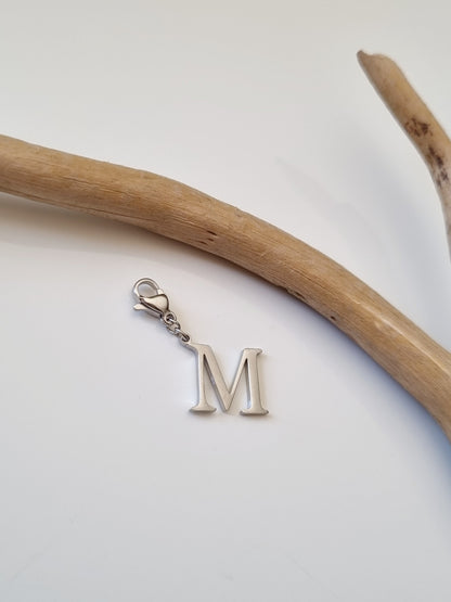 Charms lettres initiales - argenté