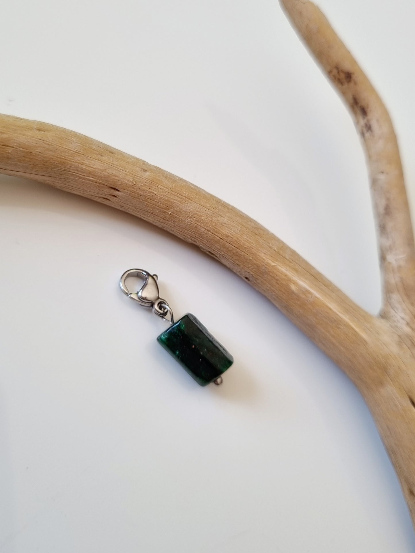 Charm Malachite - argenté