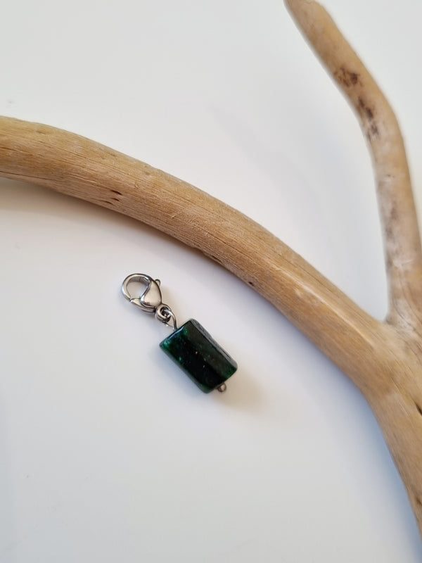 Charm Malachite - argenté